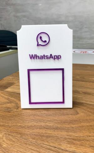 Placa de QR code wthasapp Acrilico 10x15    