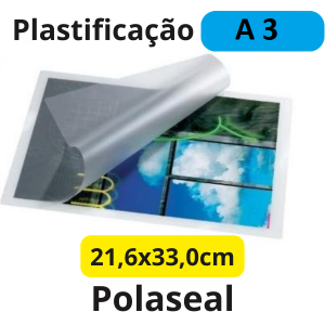 Plastificação A3  21,60x33,00cm    
